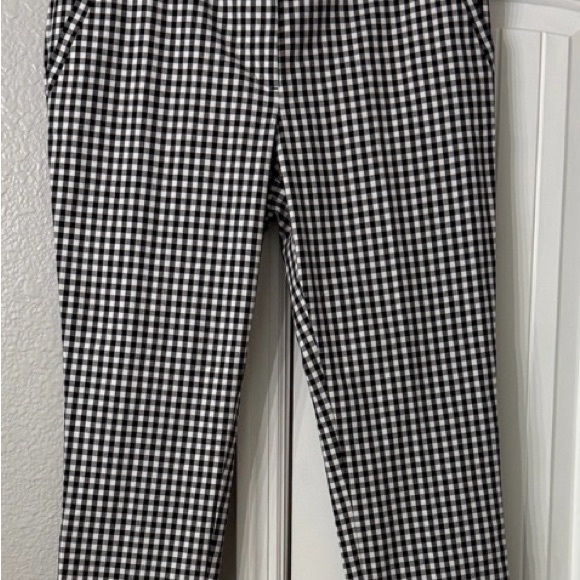 LOFT Black and White Gingham Chinos - Picture 2 of 8